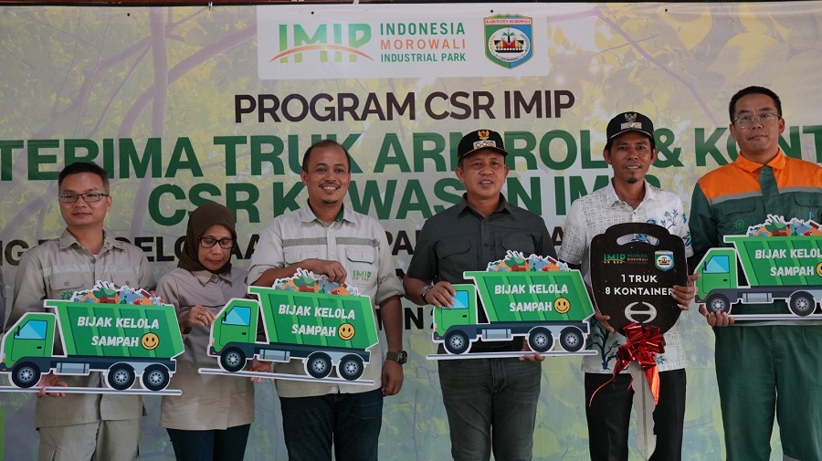 IMIP Bantu Truk dan Kontainer, Dukung Bupati Morowali Atasi Sampah