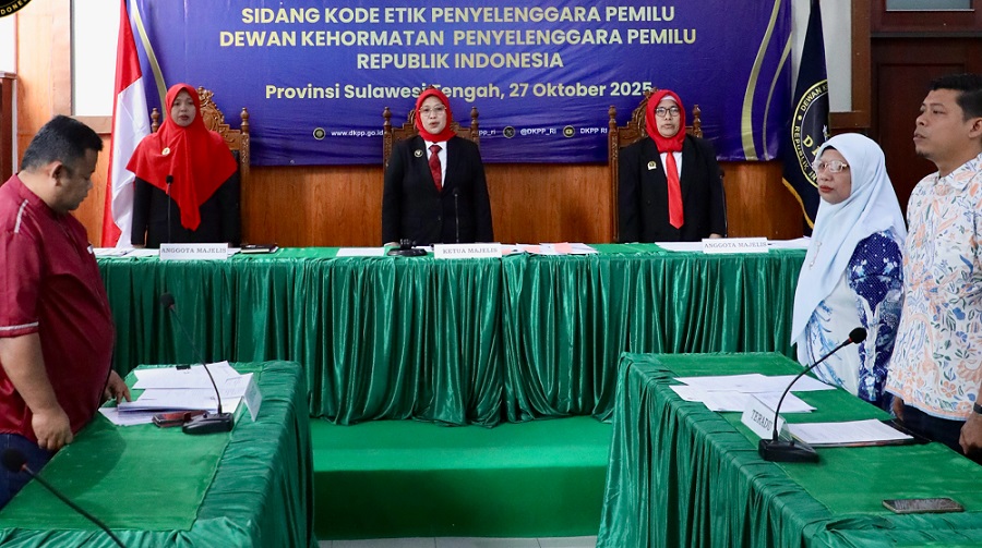 Ketua dan Dua Anggota KPU Sulteng Diperiksa DKPP, Absen pada Pleno PDPB