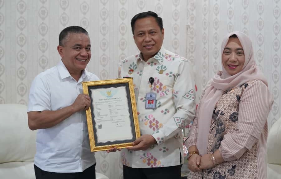 Logo HUT Ke-47 Kota Palu Terima Sertifikat Hak Cipta