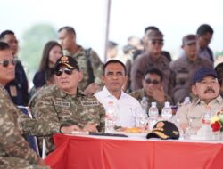 Operasi Force Down pada Latihan Kogab di Morowali Disaksikan Menhan dan Gubernur Sulteng