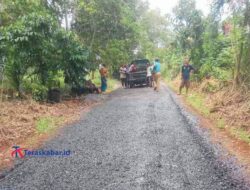 Pemdes Srijaya Bangun Akses Baru, Jalan Lapen Wujudkan Harapan Warga