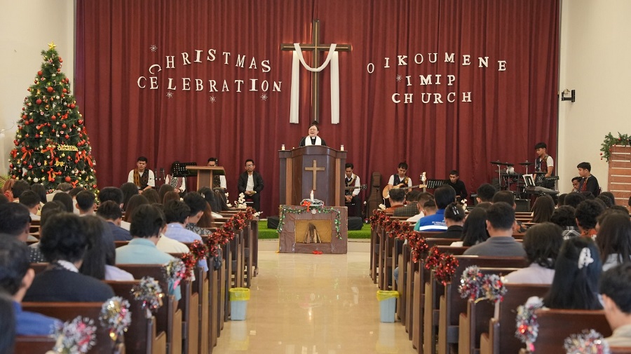 Dalam Sukacita Natal, POUK IMIP Laksanakan Ibadah Raya