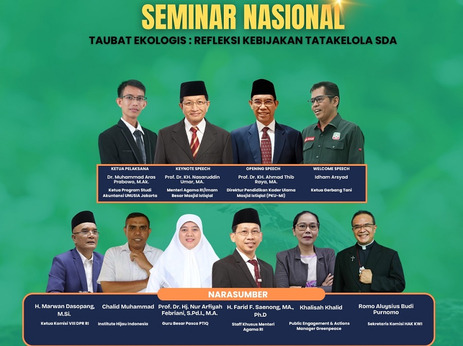 Gerbang Tani dan UNUSIA Akan Gelar Seminar Taubat Ekologis