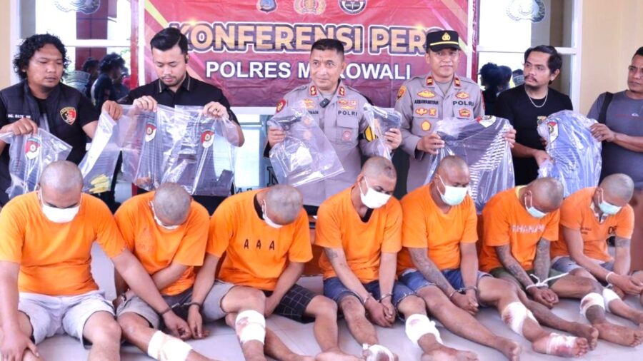 perampokan bersenjata di ungkaya polres morowali tujuh orang diamankan
