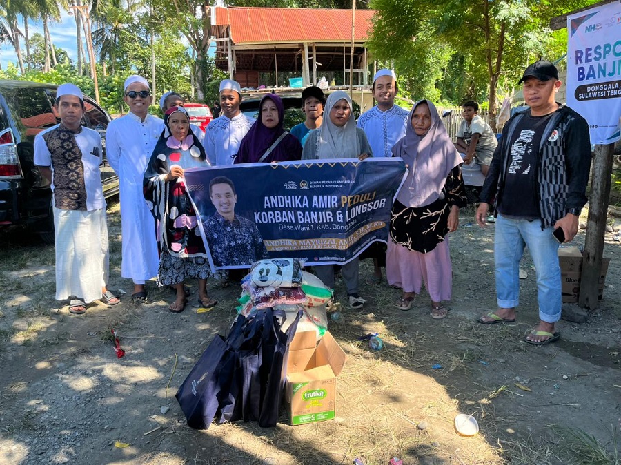 Senator Andhika Amir Bantu Warga Terdampak Banjir Wani Donggala