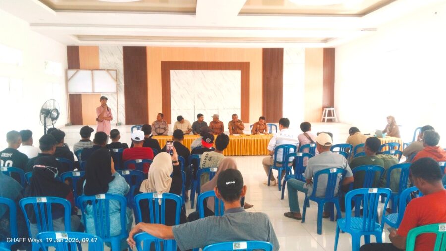 forum petani nelayan witaponda menggugat hadiri audiensi dengan perusahaan tambang