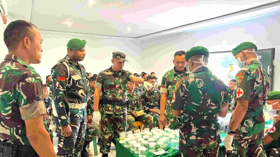 tes urine 650 personel yonif tp 825 gys di morowali