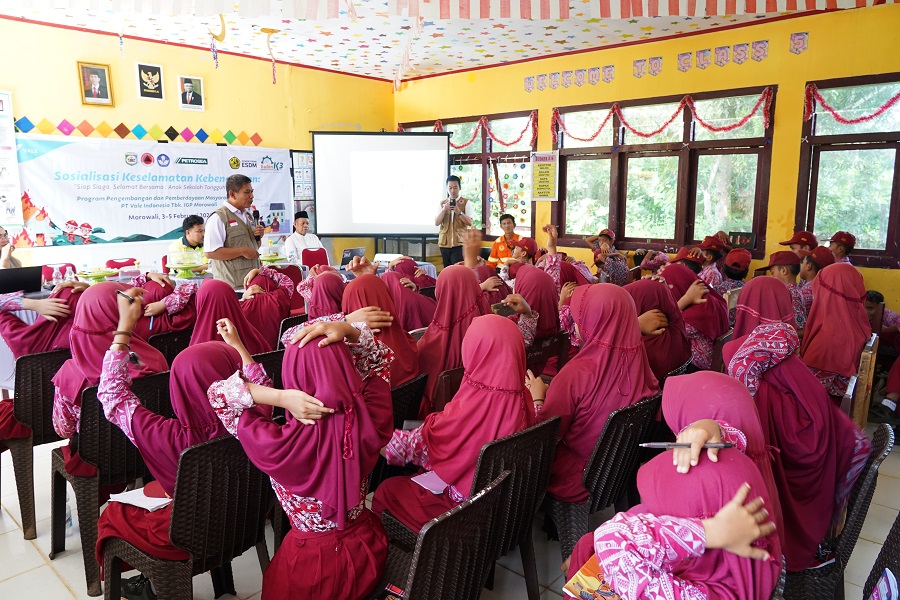 PT Vale dan BPBD Edukasi Tanggap Bencana bagi Siswa SD di Morowali