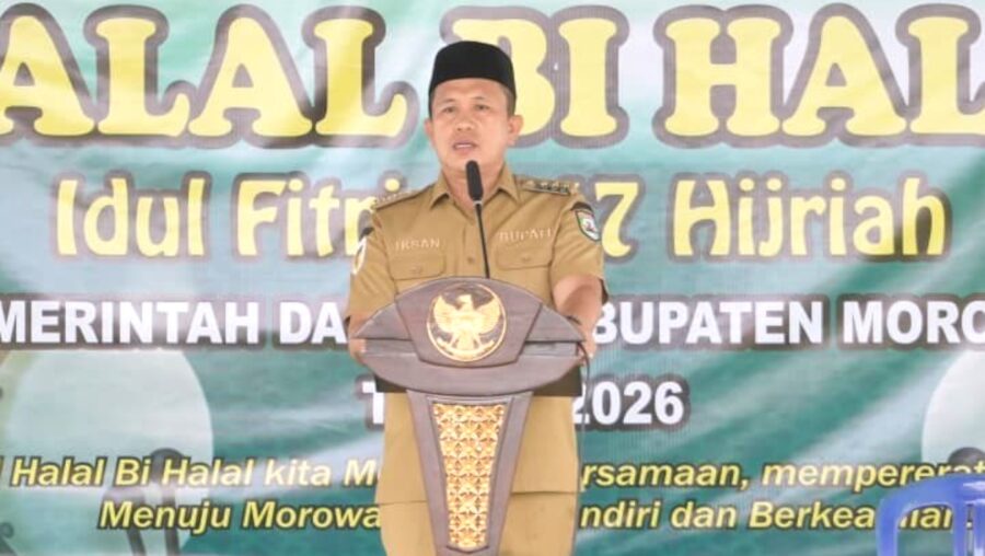 halal bihalal pemda morowali bupati iksan masyarakat menunggu program nyata