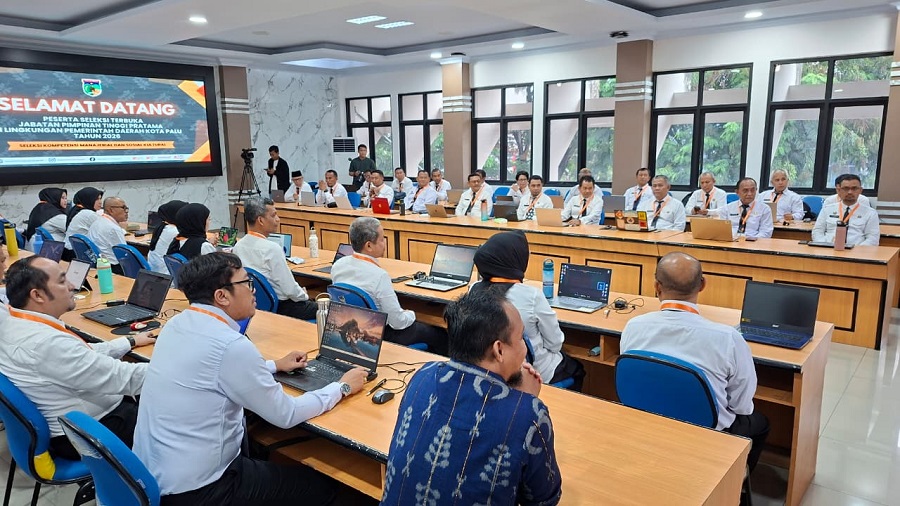 40 Peserta Ikuti Seleksi Jabatan Eselon II dan 326 Jabatan Administrator Lingkup Pemkot Palu