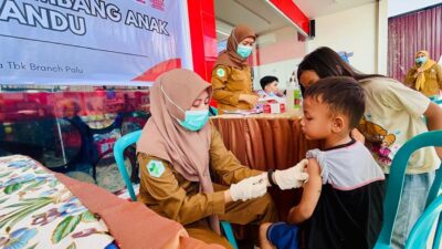 Alfamidi Menggelar Edukasi Balita dan Vaksinasi Campak di Palu