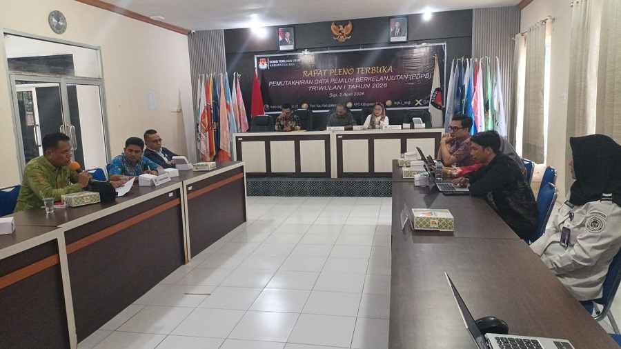 KPU Sigi Pleno Terbuka Pemutakhiran Data Pemilih Berkelanjutan TW I 2026