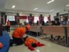 Personel SAR Palu Edukasi Simulasi Bencana dan K3 di Untad