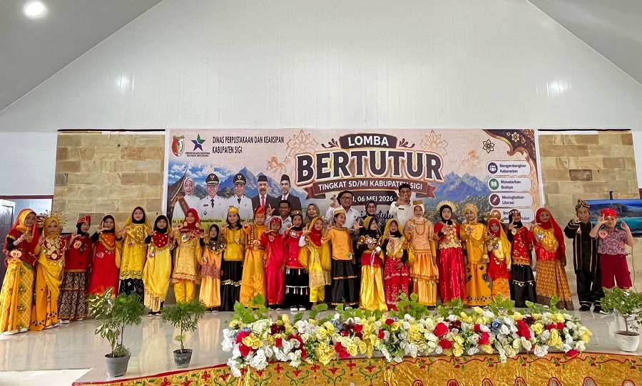 Dinas Perpustakaan Sigi Menggelar Lomba Bertutur Tingkat SD Sederajat, Budayakan Literasi Sejak Dini