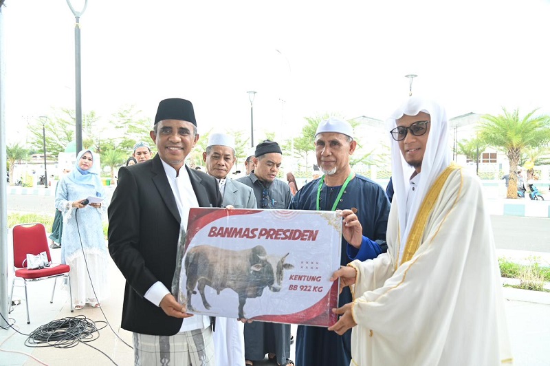 Gubernur Sulteng Menyerahkan 127 Sapi Kurban di Iduladha 1447H