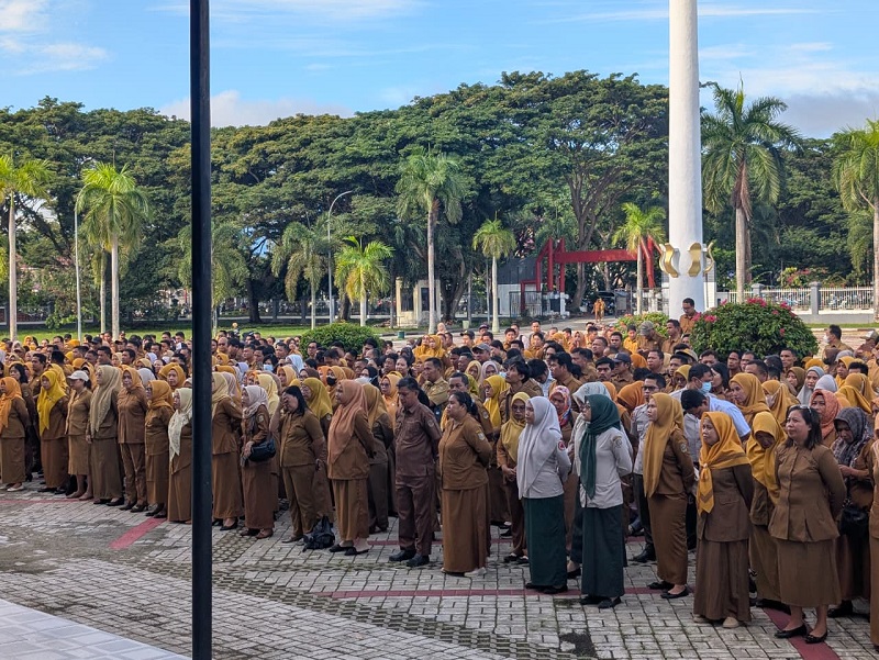 Pemkab Parimo Evaluasi Berkala Kehadiran ASN dan Tes Urine