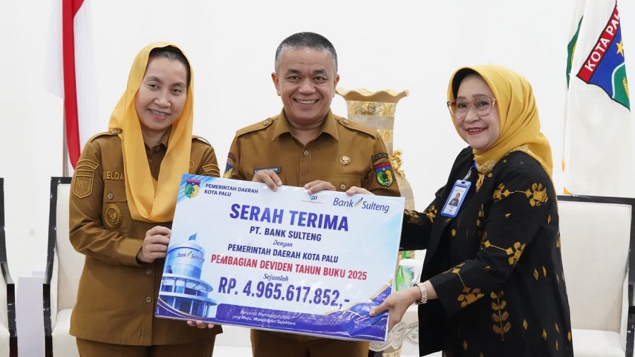 Pemkot Palu Terima Dividen Rp4,9 Miliar dari Bank Sulteng
