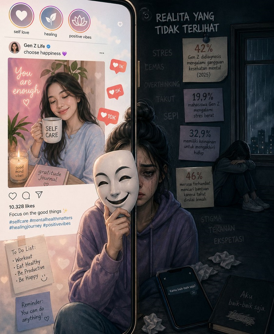 Sehat Secara Online, Rapuh Secara Nyata: Ironi Kesehatan Mental Gen Z di Era Digital