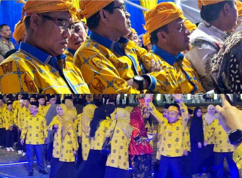 Kafilah Parimo Tampil Kompak dengan Batik Motif Saga di Pawai Taaruf MTQ Sulteng