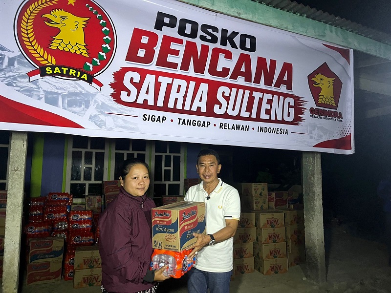 SATRIA Sulteng Dirikan Posko Bencana di Nokilalaki Sigi, Salurkan Bantuan untuk Korban Gempa