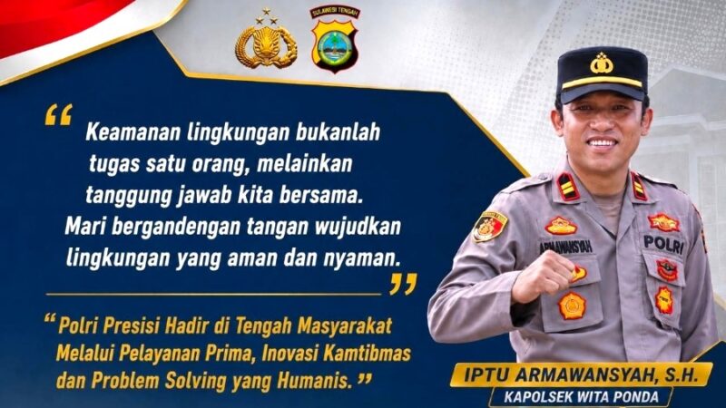 kapolsek witaponda ajak masyarakat perkuat sinergi jaga keamanan lingkungan