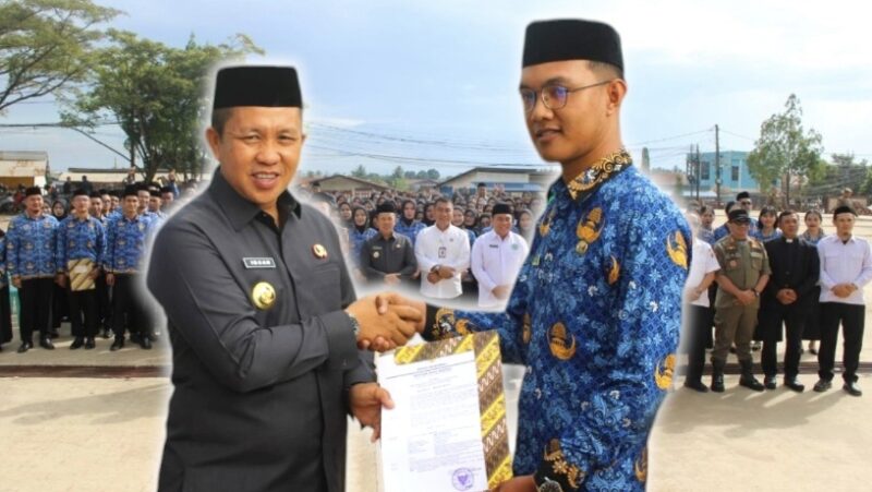 penyerahan sk pengangkatan 196 cpns morowali bupati iksan jaga amanah layani masyarakat dengan baik