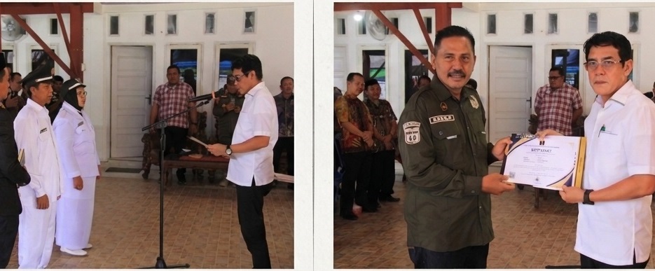 Bupati Parimo Lantik Kades PAW dan Serahkan Penghargaan NLP