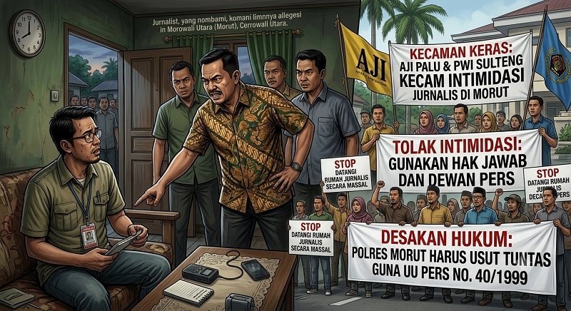 Kasus Intimidasi Wartawan Morut Akan Dialihkan ke Polda Sulteng, Keluarga Sebut Penanganan Lamban