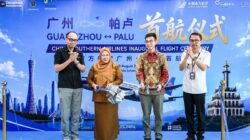 Guangzhou – Palu Resmi Terhubung Langsung, Wagub Sulteng Sambut Kedatangan Perdana Maskapai asal Tiongkok