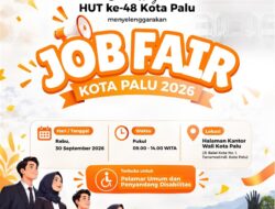 Pemkot Palu Gelar Job Fair dan Pelayanan AK 1 Hari Ini, Terbuka untuk Umum Termasuk Penyandang Disabilitas