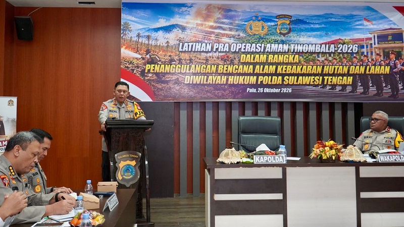 Polda Sulteng Akan Gelar Operasi Aman Tinombala 2026 Cegah Karhutla